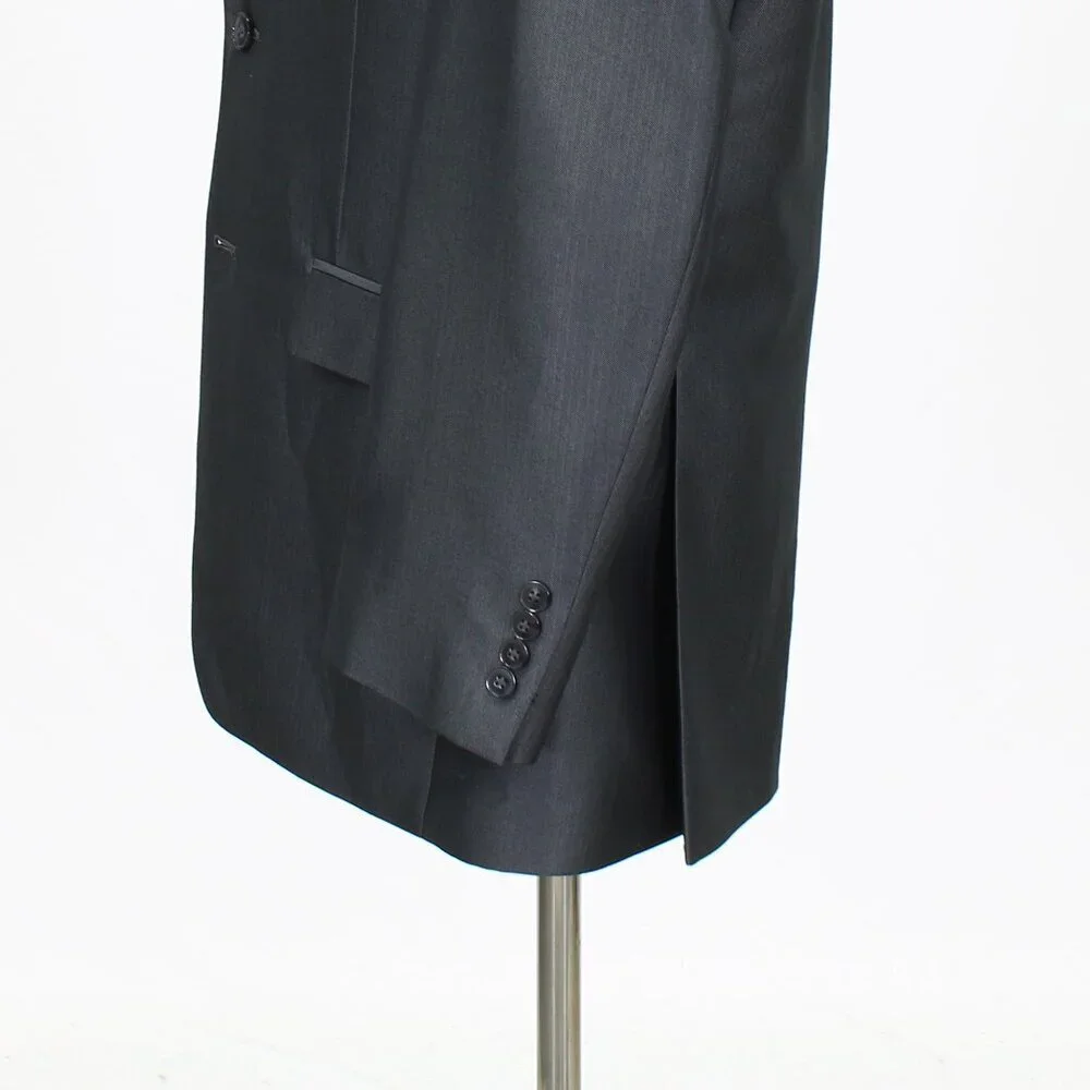 Calvin Klein 44R Gray HB 2-Button Sport Coat Blazer Jacket W020